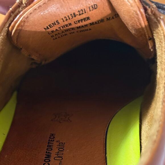 Florsheim Comfortech Ortholite Midtown Cap Toe Oxford Brown Leather Shoes 13D main image 4